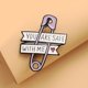 thumbnail image 2 of Broche «Are Me for You» con corazón, unisex, broche «With You», 2 of 6