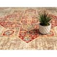 thumbnail image 4 of MDA Home Heriz Collection Southwestern Medallion Beige Area Rug - 7'6.5" x 11'2", 4 of 7