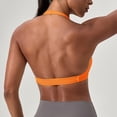 thumbnail image 6 of YanHoo Sports Deep V Bras for Women Seamless Halter Padded Yoga Bra Twist Front Push Up Bralettes Comfort Gym Workout Crop Tank Top, 6 of 7