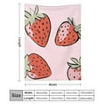 thumbnail image 3 of FCXZI Warm Cozy Decorative Flannel Blanket - Strawberries Design 60*80in, 3 of 7