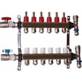 thumbnail image 1 of DMNI 6 Loop PEX Plumbing Manifold - 1" Radiant Floor Manifold - 2 Wire Actuators - 1/2" PEX Adapters, 1 of 5