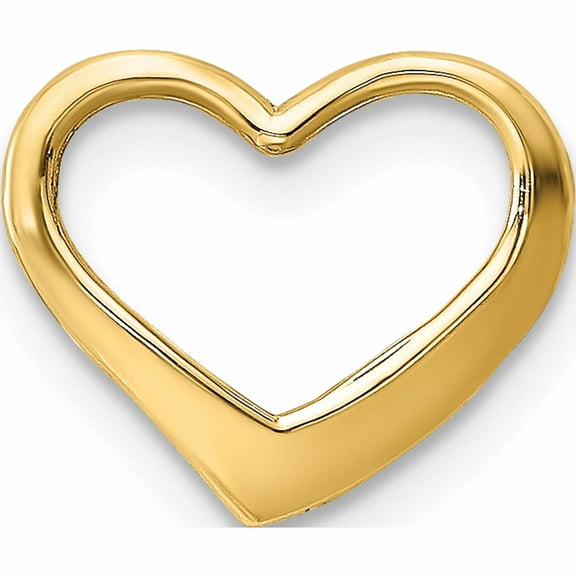 14K Yellow Gold Floating Heart Charm (14.2 X 12.25) Made In United States -Jewelry By Sweet Pea