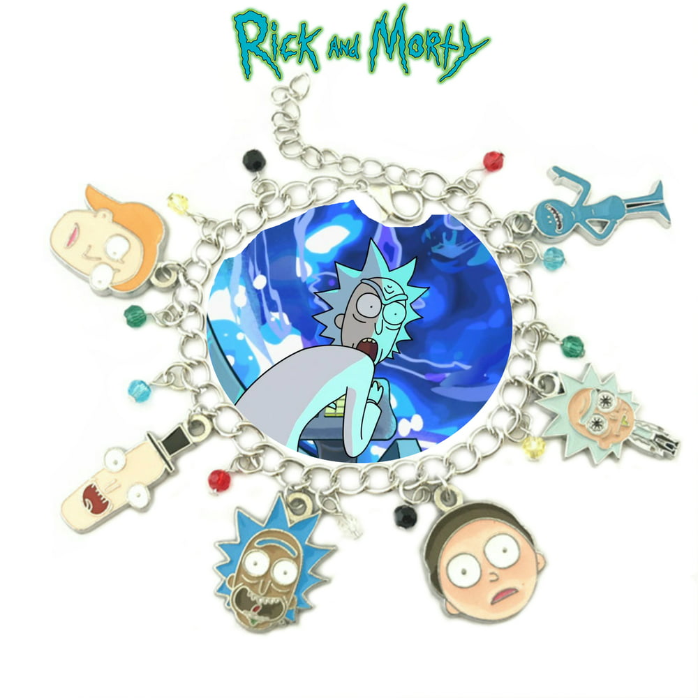 rick and morty charm bracelet Morty rick necklace jewelry pendant comedy cartoon gift mqchun anime children animation toys aliexpress