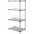 thumbnail image 4 of Nexel 5 Tier Solid Galvanized Steel Shelving Add-On Unit, 36"W x 18"D x 74"H, 4 of 6