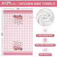 thumbnail image 2 of Valentine''s Day Kitchen Towel Pink Romantic Truck Love Gnome Dish Towel Buffalo Plaids Sweet Hand Drying Tea Towel for Wedding Anniversary Cooking Baking, 18 x 26 Inch, Set of 4, 2 of 6