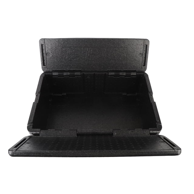 CAJA Transportador de Alimentos Aislada de Gran Capacidad de 60 Litros, Portador de Sartenes Multiusos para Picnic al Aire Libre, Caja Plegable de Aislamiento Térmico con Tapa