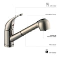 thumbnail image 4 of Milano Single Handle Pull-Down Kitchen Faucet in Satin Nickel, 4 of 17