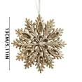 thumbnail image 3 of Glitter Snowflake Christmas Ornaments - Sparkling Snowflakes for Xmas Tree Decor, Winter Wonderland Party Supplies, Holiday Home Decorations for Indoor Outdoor Seasonal Festive Display, 3 of 6