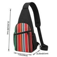 thumbnail image 4 of Disketp Sling Backpack,Multipurpose Crossbody Shoulder Bag Travel Hiking Daypack-Mexican Serape Blanket Stripes, 4 of 6