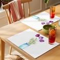 thumbnail image 4 of Watercolor Purple Placemats Set of 6, Flowers on Blue Vase Non-Slip Place Mats Washable Table Mats for Kitchen Dining Table Decorations Indoor/Outdoor, 4 of 9