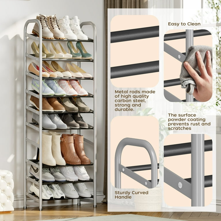 Mainstays 10 tier narrow shoe rack sale