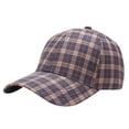 thumbnail image 2 of TODOZO Unisex Vintage Washed Unstructured Baseball Cap Cotton Adjustable Dad Hat Womens Baseball Caps Outdoor Camouflage Cap Fishing Hunting Hiking Basketball Snapback Hat Plaid Khaki One Size, 2 of 5