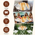 thumbnail image 7 of Orange Gray Round Tablecloth, Fitted Table Cover with Elastic for 45"-54" Round Tables, Retro Country Abstract Ombre Aesthetic Table Cloth Outdoor Indoor Dinning Party Waterproof Tablecloths, 7 of 7