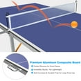 thumbnail image 3 of Ping Pong Table - Mid-Size, Foldable, Portable, 100% Pre-Assembled | 72" x 36" | Aluminum Weatherproof Indoor Outdoor Table Tennis Table | Includes Net, Cover, Ping Pong Paddles & Balls, 3 of 7