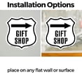 thumbnail image 3 of Gift Shop Right (2 Pack) 18 inch X 18 inch Shield Shaped Heavy Duty 3.2 mil Vinyl Decals Weather Resistant Made in the USA, 3 of 5