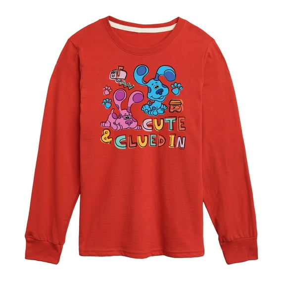 Blue's Clues & You! - Cute & Clued In - Toddler & Youth Long Sleeve Graphic T-Shirt
