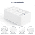thumbnail image 3 of Criusia Drawer Organizer Clothes, Foldable Closet Organization and Storage for Nursery, Bedroom, white, 3 of 8