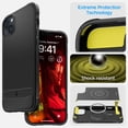 thumbnail image 4 of Funda Spigen Rugged Armor MagFit para iPhone 14 negra, 4 of 8