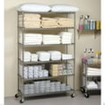 thumbnail image 4 of NSF Wire Shelving Unit Heavy Duty Garage Storage Shelves Large Black Metal Shelf Organizer 6-Tier Height Adjustable Commercial Grade Storage Rack 6000 LBS Capacity on 4" casters,18" D x 48" W x 76" H, 4 of 7
