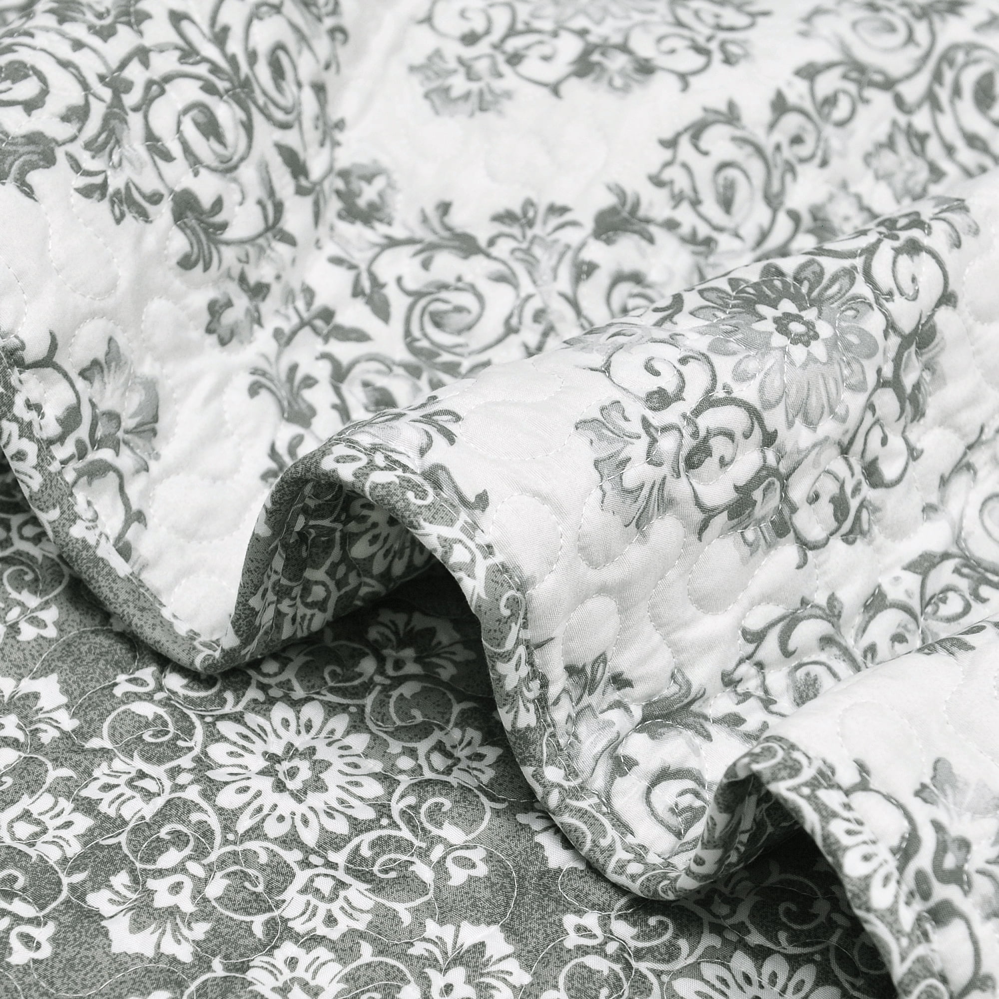 Home Soft Things 5 Piece Printed Microfiber Quilts Bedspread Set - Legacy - King (102" x 90")