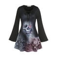 thumbnail image 1 of Camiseta de halloween de halloween Rosegal Mangas largas de talla grande, 1 of 5