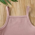 thumbnail image 4 of ITFABS Baby Girl's Summer Romper Halter Sleeveless Ribbed Bodysuit Outfits, 4 of 5