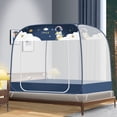 thumbnail image 2 of Mosquiteras plegables de verano, sin instalación, tienda de campaña yurta mongola con cremallera inferior, tienda de redes de malla de alambre de acero integrada, 2 of 5