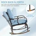 thumbnail image 3 of Outdoor Conversation Set of 3, Outdoor Patio Rocking Chair Set with Cushions & Coffee Table, All Weather Wicker Patio Furniture Set, Ideal for Patio, Poolside, Yard, Deck, Coffee Bar, 3 of 8