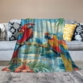 thumbnail image 2 of PIKWEEK Throw Blanket Colorful Tropical Parrots Flannel Soft Cozy Fluffy Throw Blankets and Warm Throws for Adults in Couch Sofa Bed, 2 of 6