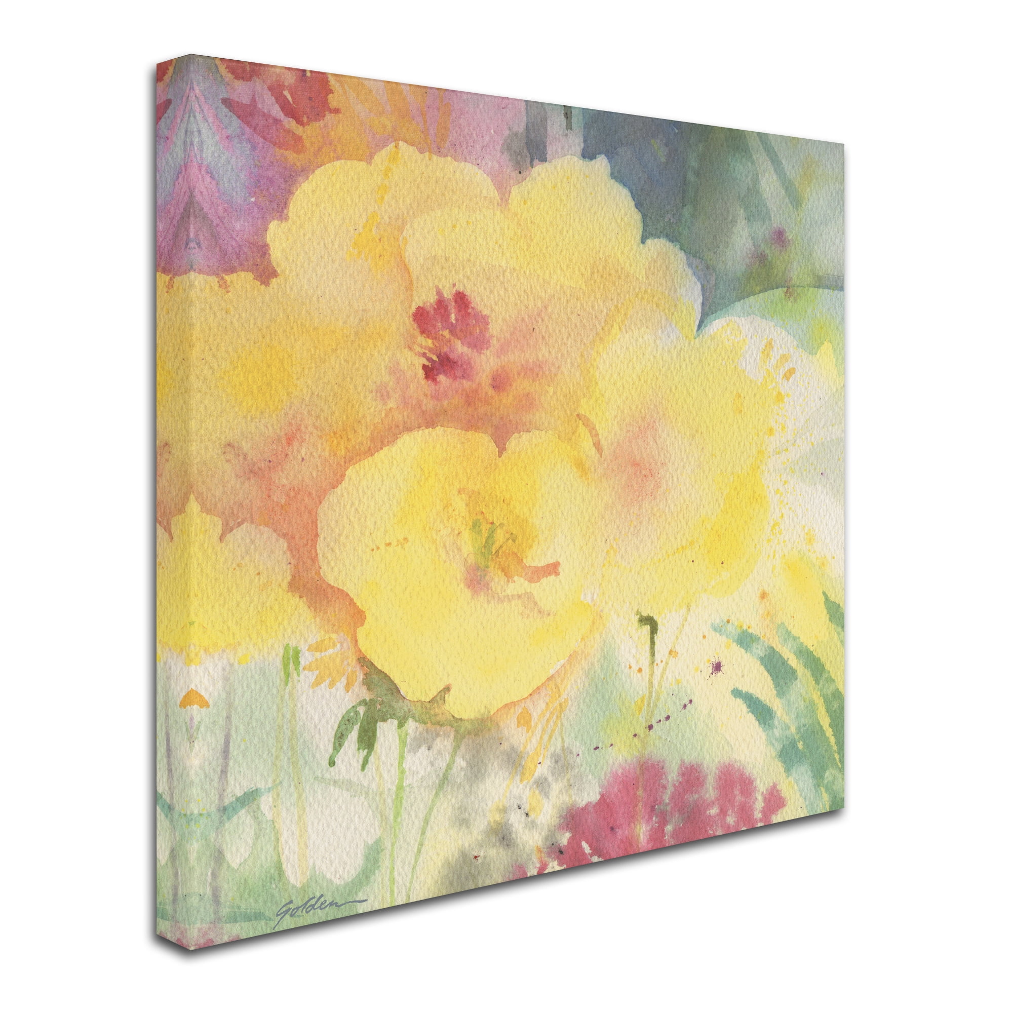 Trademark Fine Art 'Yellow Burst' Canvas Art by Sheila Golden