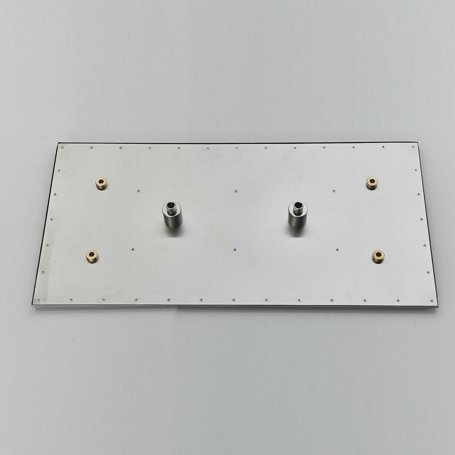 Ceil Mounted 32x16" Square Rain Shower Head LED High pressure Top Sprayer Brushed Nickel