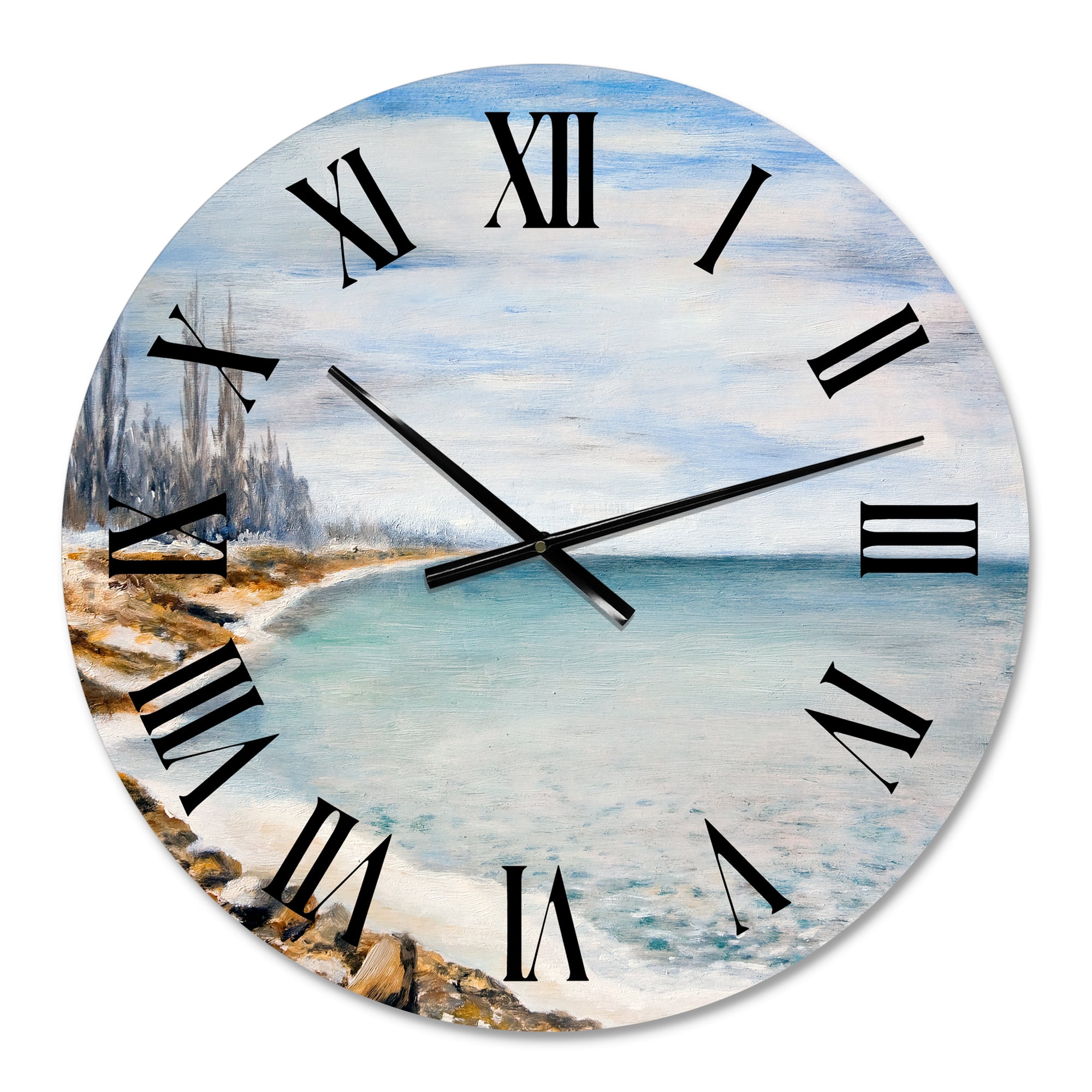 Designart 1 in Quartz Coastal Wall Clock