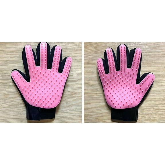 1 Pair Pet Dog Cat Deshedding Brush Grooming Glove Massage Hair Fur Removal