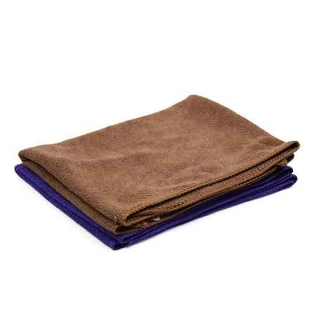2 Pcs Water Absorbent Synthetic Chamois Car Clean Cloth Towel for Auto Vehicle Purple Coffee Color