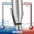 thumbnail image 5 of Stainless Steel Water Bottle, 500ml Water Bottle BPA Free, 12 Hrs Hot/24 Hrs Cold, Leakproof Water Flasks(Silver), 5 of 5