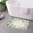 thumbnail image 3 of FJPT Non Slip Flannel Polyester Floor Mat With Leaf Pattern For Bathroom Kitchen Bedroom Decor 16x24 inch, 3 of 5