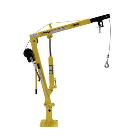Vestil Manufacturing WTJ-2-SS Extended Stainless Steel Winch Truck Jib Crane, 500 lbs