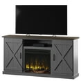 thumbnail image 7 of Twin Star Home Barn Door TV Stand for TVs up to 70 inches with ClassicFlame Electric Fireplace, Antique Gray, 7 of 7