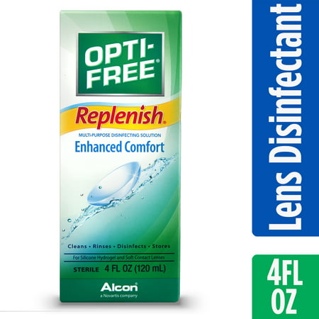 Opti-Free replenish solution for contact lenses  4 oz