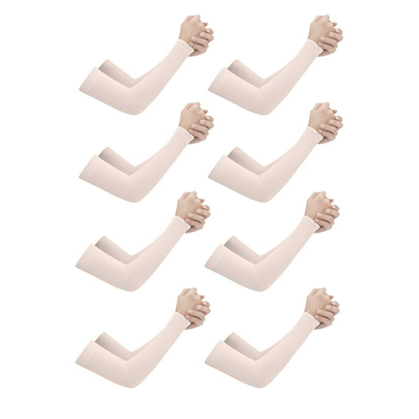 8 pares de mangas de brazo de enfriamiento de protección unisex, cubierta de brazo de bloqueador solar al aire libre de verano para mujeres y hombres