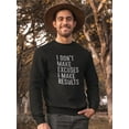 thumbnail image 2 of I Dont Make Excuses, But Results Sweatshirt Men -GoatDeals Designs, Male x-Large, 2 of 4