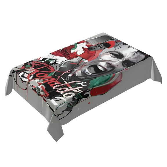 Cristiano Ronaldo Themed Square Tablecloth 54 * 72 Inches Durable Stylish