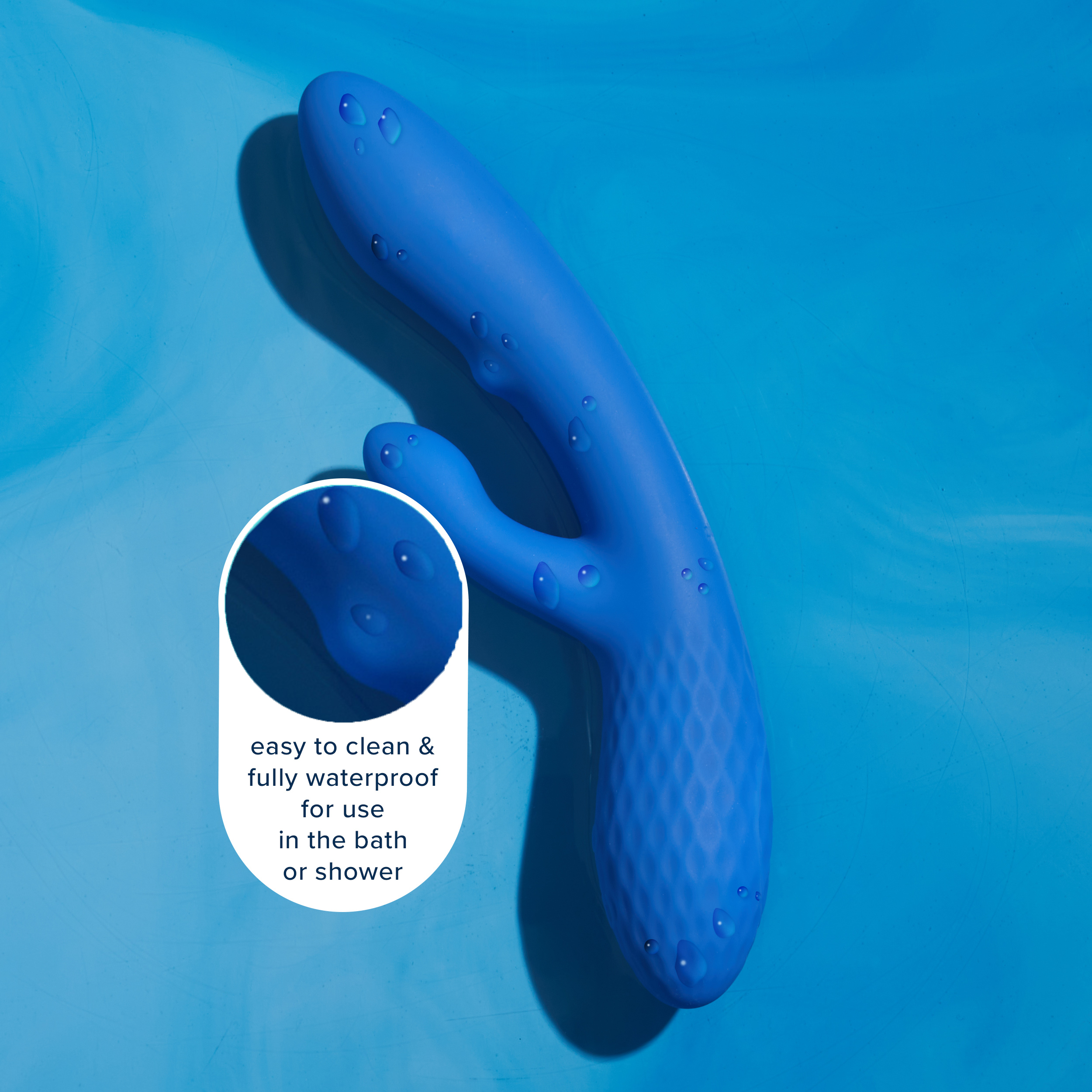 Vibrating Dual Luxe Rabbit, Stroking Bead, 10 Vibration Settings, Waterproof