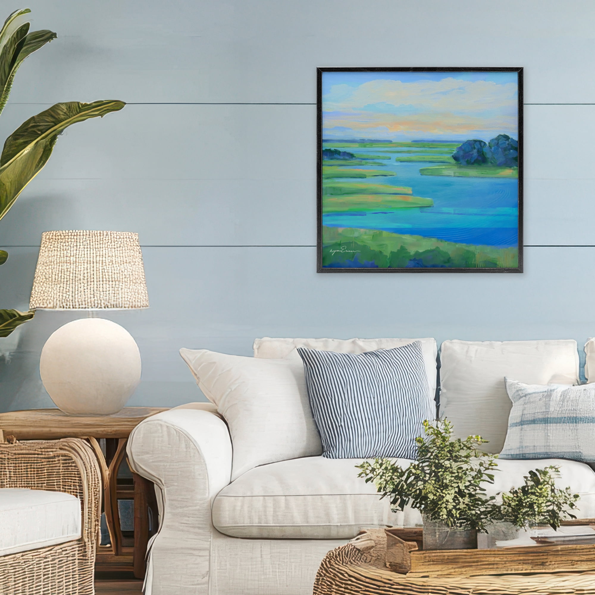 Stupell Industries Scenic Scarborough Marshes Black Framed Giclee Art, design by Lynn Ericson Fine Art