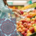 thumbnail image 6 of Vintage Ornamental Geometric Mandala Reusable Fabric Tote - Spacious Washable Grocery Bag, 6 of 6