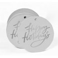 thumbnail image 2 of Inkdotpot Happy Holiday Bottle Tag Real Silver Foil Favor Hang Tags 100 Pack, 2 of 7