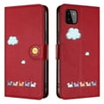 thumbnail image 3 of JTCASES for Samsung Galaxy A12 Wallet Case, Lovely Cat Pattern PU Leather Shockproof TPU with Card Slots Cash Pocket Magnetic Closure Removeable Wrisr Strap Stand for A12, Red, 3 of 8