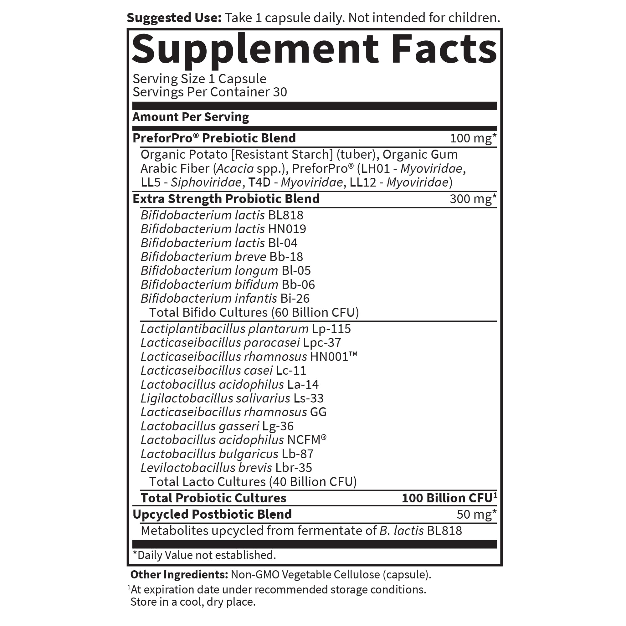 Garden of Life Dr Formulated Once Daily 3-in-1 Complete Probiotics, Prebiotics & Postbiotics Supplement for Women and Men’s Digestive & Immune Health – Extra Strength, 100 Billion CFU