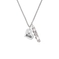 thumbnail image 2 of Delight Jewelry Silvertone Large Bride Heart Silvertone Best Friends Forever Bar Charm Necklace, 23", 2 of 4