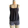 thumbnail image 3 of Two Piece Tankini Swimsuit for Women Strappy Tummy Control Top with Dot Print Bottom Bathing Suits, 3 of 7